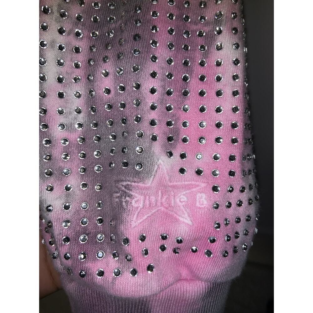 Frankie B. Los Angeles Hooded Jacket Multi Color Rhinestones size Medium - Picture 4 of 8